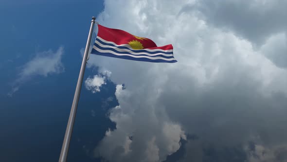 Kiribati Flag Waving 4K