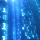 Digital Binary Code Falling Blue - VideoHive Item for Sale