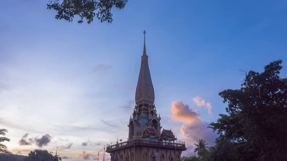 Shaking While Taking Pictures Hyperlapse Of Beautiful Pagoda.