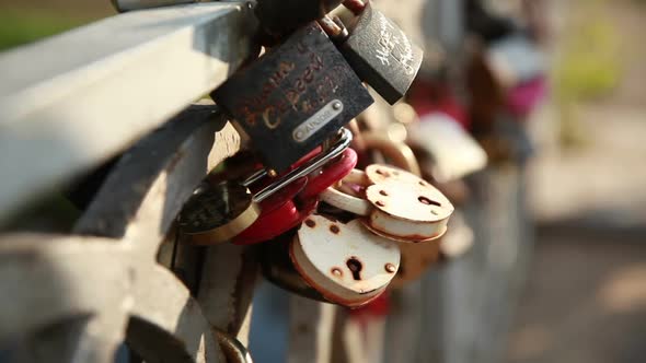 Love Locks On A Bridge