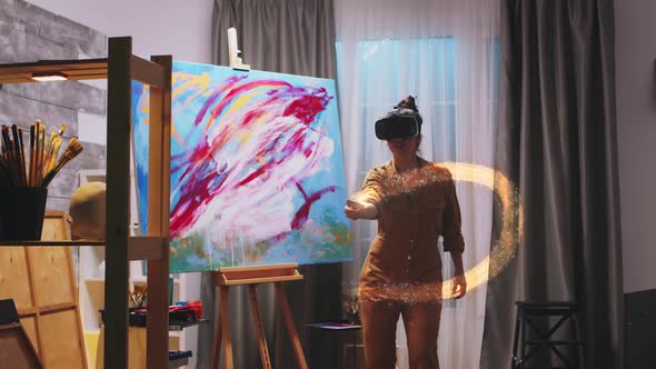 Artistit Painting in Virtual Reality with a Brush