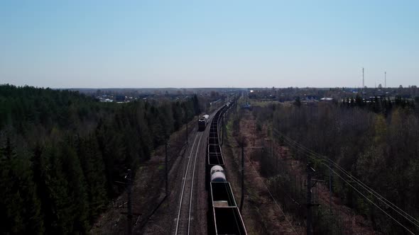 The Train with Empty Cars Train Car Wagons