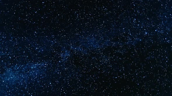 Deep Starry Sky Milky Way Galaxy Stars in Endless Universe Blue Night