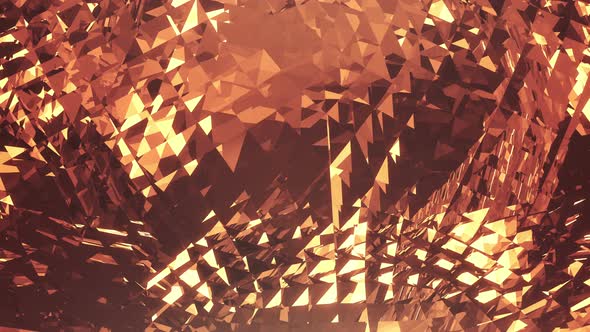 Golden Crystal Loopable Background