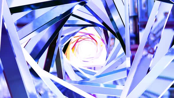 Abstract blue white Neon Triangle Vj Loop Tunnel Background