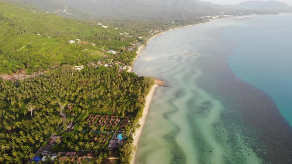 Beautiful high view of nature with sea ocean