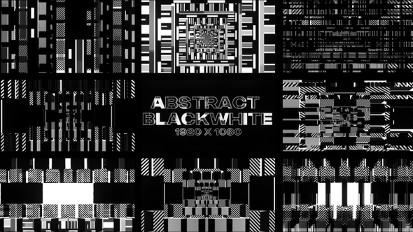 Abstract BlackWhite Background VJ Pack