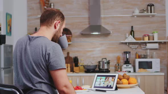 Freelancer During a Video Conference