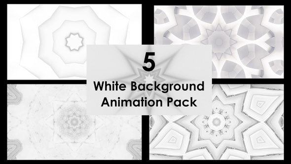 White VJ Loop Background Animation Pack
