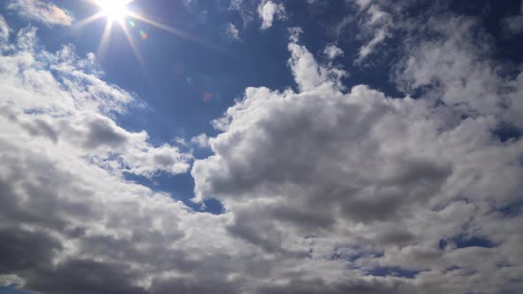 4k time lapse: smoky muddy clouds floating the sky.