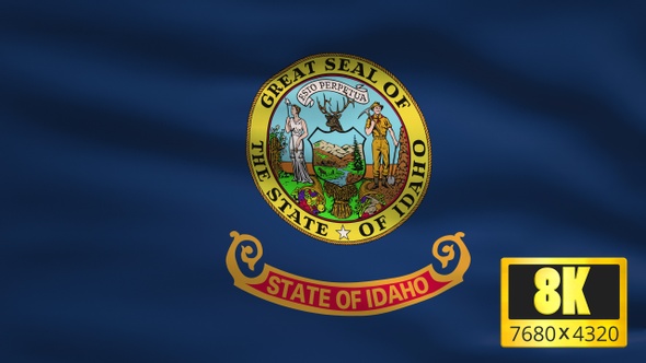 8K Idaho State Flag Background