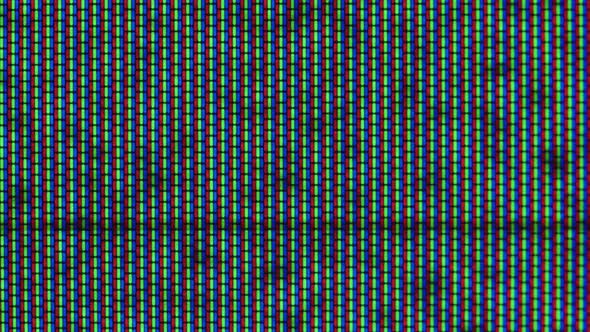 Old Vintage Television Screen Closeup