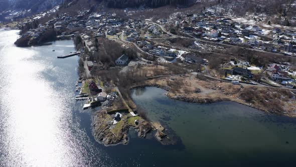 Overview of old Norwegian military area at Garnes, Bergen - Will be transformed and developed to ind