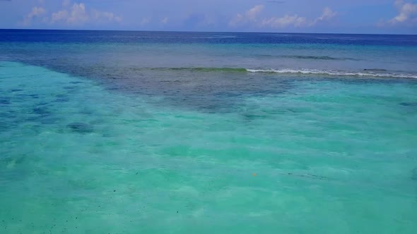 Drone aerial scenery of sea view beach time by blue sea with sand background