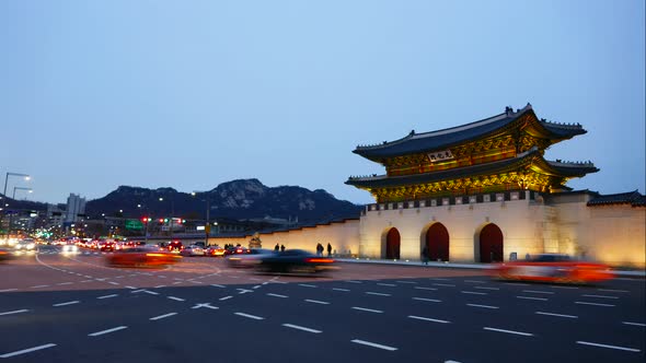 Beautiful gyeongbokgung palace in Seoul South Korea