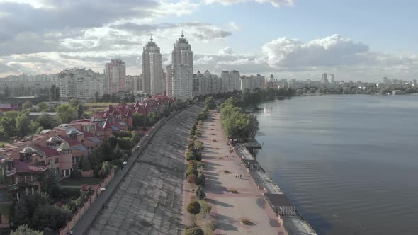 Kyiv, Ukraine. Obolon District. Aerial View