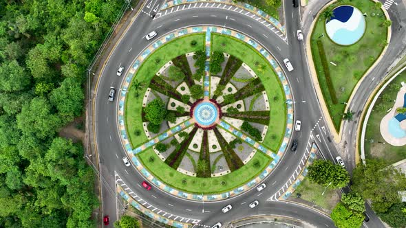 Letters Roundabout at  downtown Manaus Brazil. Manaus Amazonas.