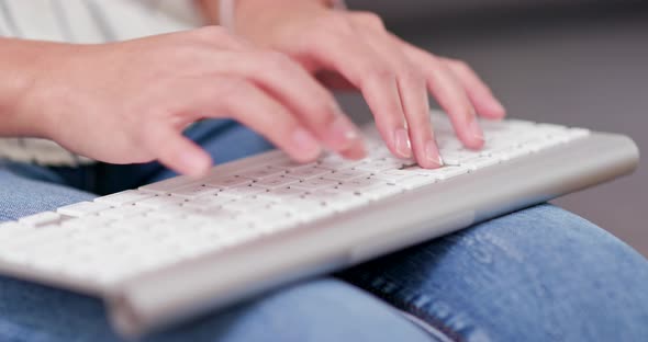 Woman working on computer