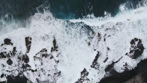 Ocean Waves Breaking On Reef