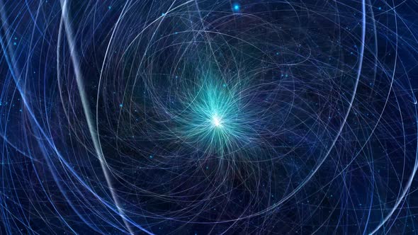 Blue Vortex Nebula Space Travel Motion Loop Background