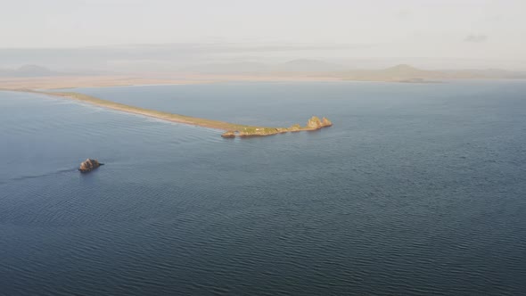 Aerial View of the Nazimov Sand Spit Russia