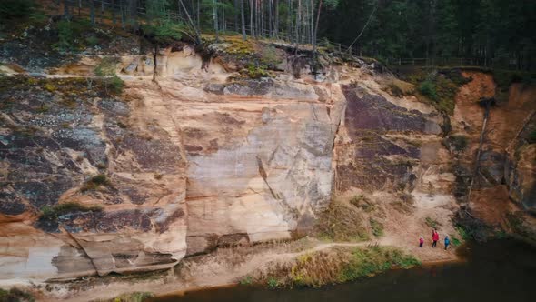 Erglu Cliffs and Great View on the Gauja River Cesis, Latvia