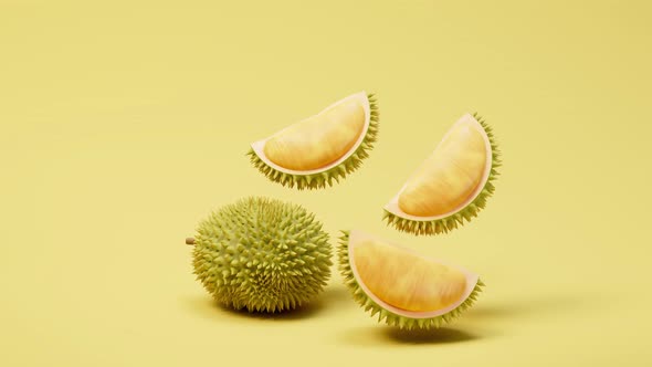 Loop animation of fruit durian