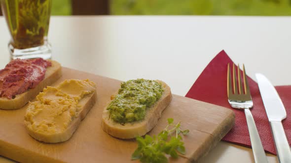 Bruschetta with vegetable pate