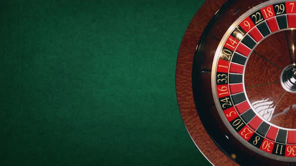 Close Up of Roulette Wheel at the Casino in Motion