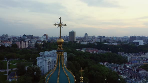 Golden Cross of a Famous Slavic Orthodox Church