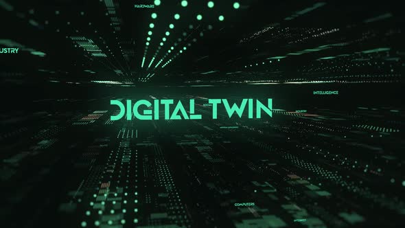 Sci Fi Digital Data Word Digital Twin
