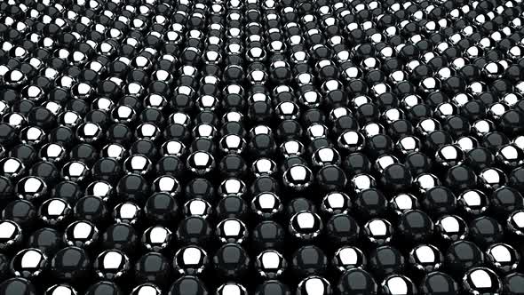 Black and White Metal Spheres