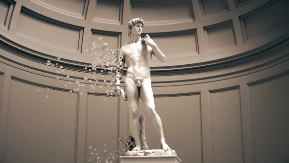 Digital Disintegration Of Sculpture David