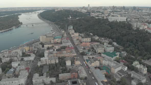 Kyiv, Ukraine. Podil District. Aerial View