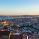 4K day to night timelapse of Lisbon rooftop from  Senhora do monte miradouro viewpoint in Portugal - VideoHive Item for Sale