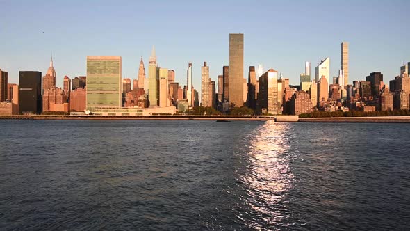 Midtown East Manhattan skyline and East River, New York