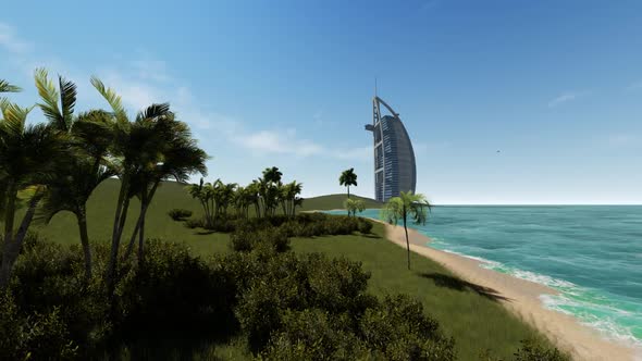 Burj Al Arab  And Jumeirah Beach