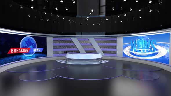3D Virtual News Studio A005 A
