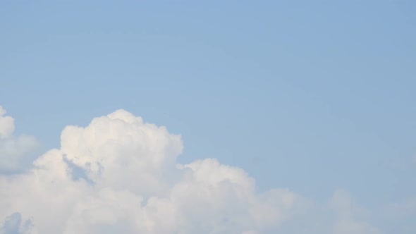 Time lapse of clouds formations. Spring clouds timelapse. Blue skies