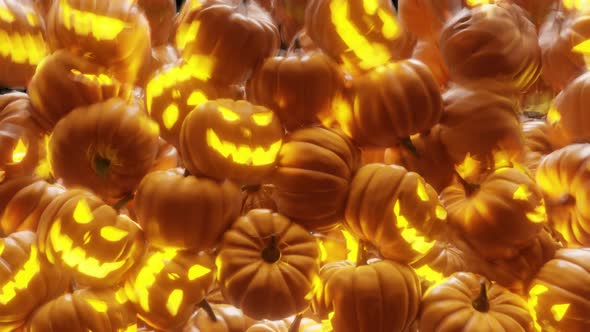 Jack O Lantern Halloween Pumpkin Transitions 4K alt