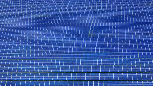 Blue Solar Panels Rows