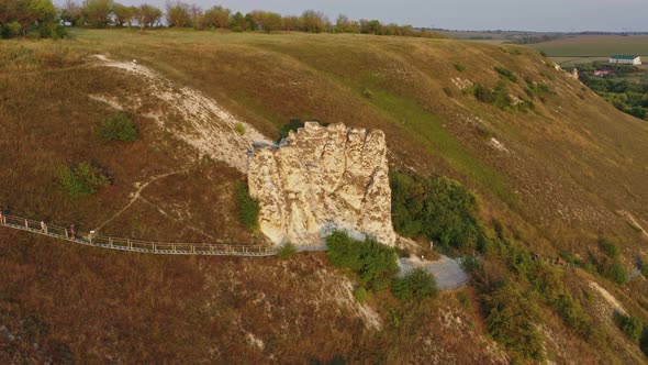 Temple in a White Chalk Rock in Divnogorye