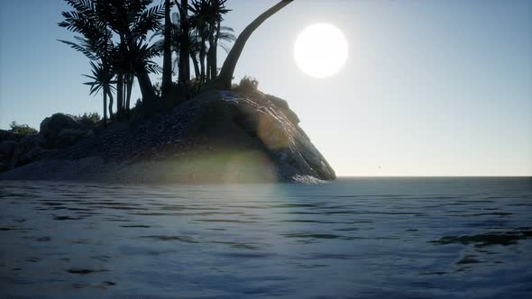 Tropical Island of Maldives in Ocean alt