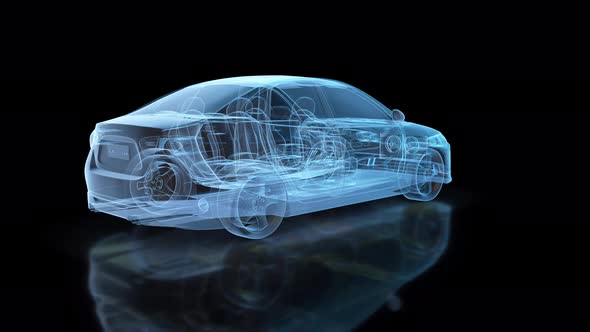 3d Car Scanning Hud Hologram V2 4k alt