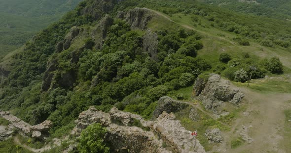 Azeula Fortress ruins and a beautiful, natural landscape during daytime.