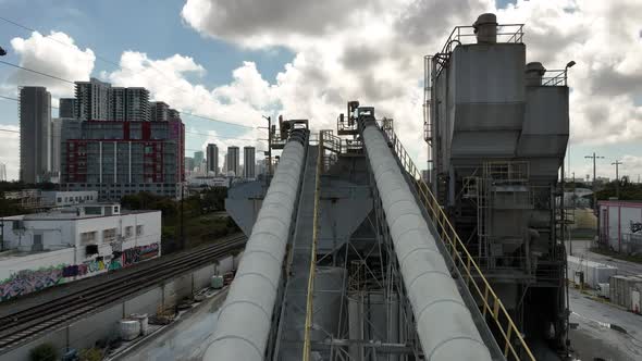 Aerial Inspection Radial Stacking Conveyor