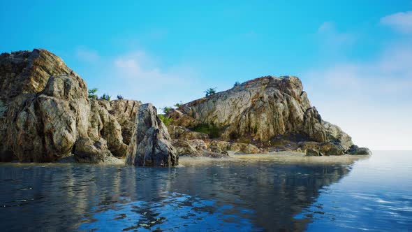 Aerial View of the Dramatic Coastline at the Cliffs