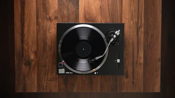 Vinyl Player From Above