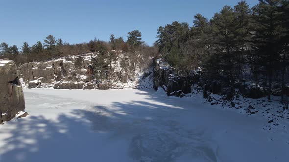 Inter state state park during winter, Minnesota and Wisconsin boarder