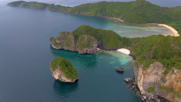 Phi Phi Island Krabi Thailand Drone Aerial View at Phi Phi Island